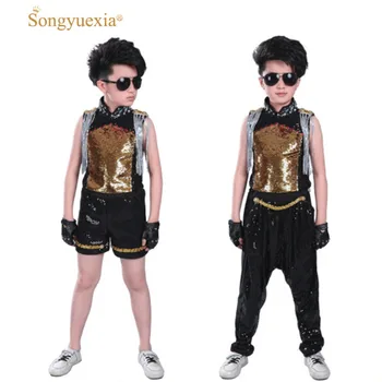 

New Pattern Children Model Tassels Street Gigolo Child Shelf Drum Show Clothing Singer Host Performance