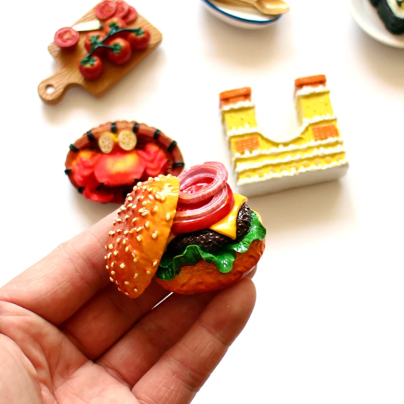 Креативные 3D Магнитные стикеры на холодильник еда магнитные индивидуальные путешествия сувенир домашнее украшение аксессуары магнитные наклейки