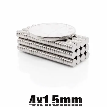 

100Pcs 4x1.5mm Neodymium Magnet N35 Small Round Mini Super Strong Super Powerful Magnetic Magnets Disc For Craft 4*1.5