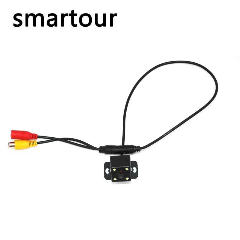 Smartour Car reversing camera rear view backup image parking assist LED light plug waterproof night vision no video line 
