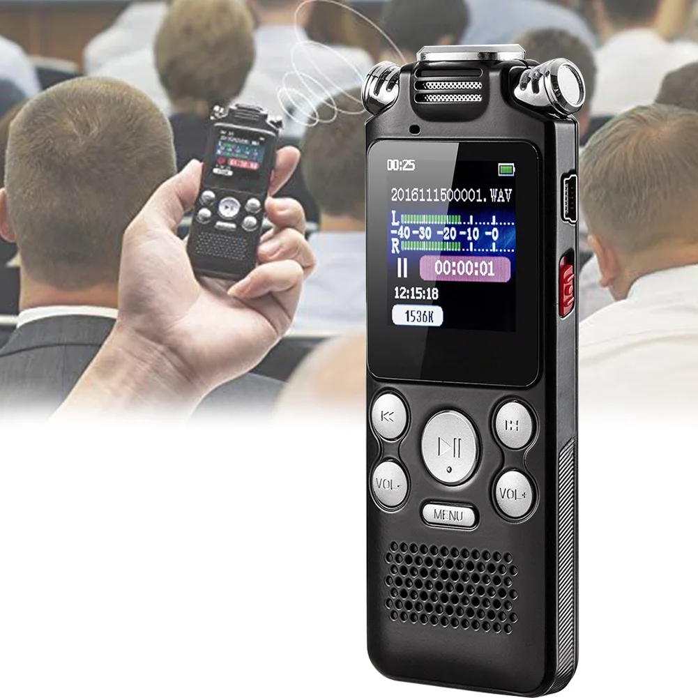 

Mini Voice Recorder Color Display Multifunctional USB Charging Noise Reduction Two-way Microphone Dictaphone Portable
