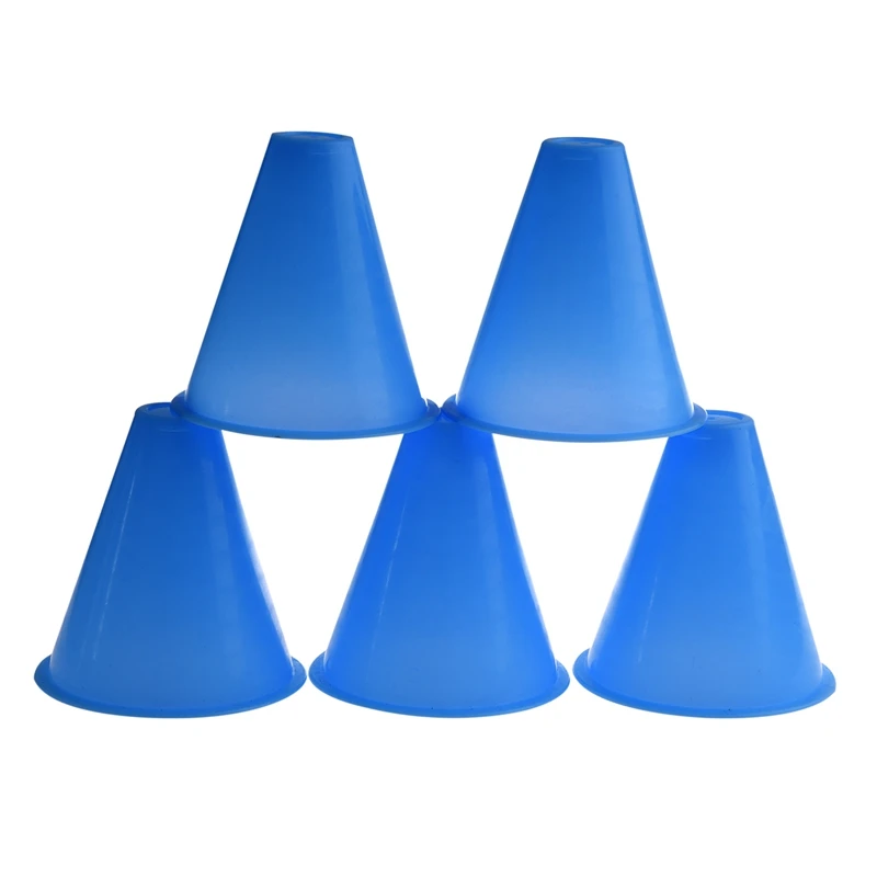 

5 piece Blue Obstacle Subscript Cones for Slalom Skating Bowling Skating
