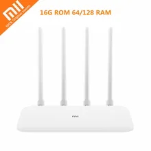 Xiaomi Mi 4А роутер 2,4 ГГц 5 ГГц WiFi двухдиапазонный AC1200M роутер 16 Гб ПЗУ 64 Гб/128 Гб Ram DDR3 с высоким коэффициентом усиления 4 антенный роутер