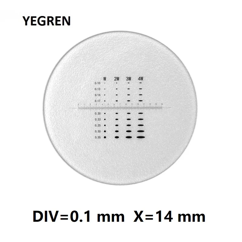 

Diameter 26 mm Microscope Eyepiece Micrometer Point Gauge DIV 0.1 mm Ruler Scale Measurement Dots Checking Calibration