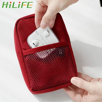 

HILIFE Travel Cable Bag Portable Power Bank Pouch Digital USB Cable Gadget Organizer Charger Wires Storage Bag Zipper