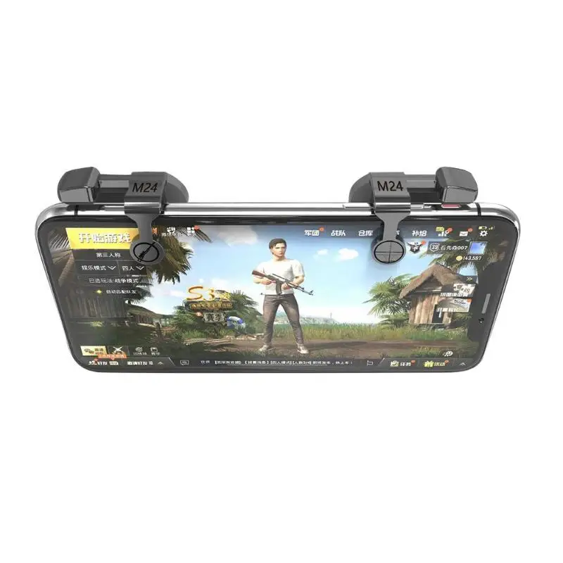 

ALLOYSEED 1 Pair for PUBG M24 Metal Mobile Phone Game Fire Button Aim Key Gaming Trigger L1R1 Shooter Controller