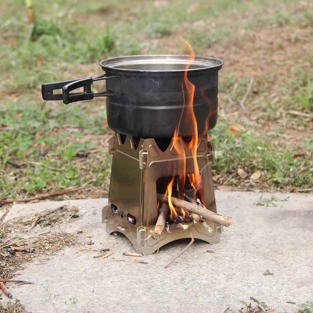 Портативная напольная плита компактная складная печь на дровах портативная походная плита для готовки пикника пешего туризма