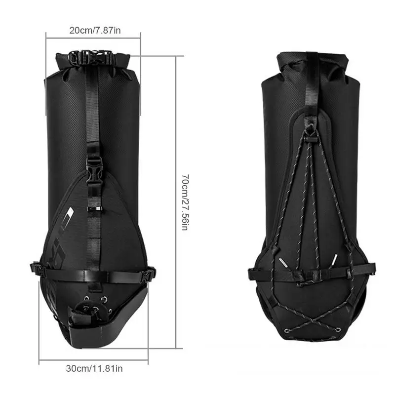 Perfect 20L Large Capacity Bicycle Tail Bag Full Waterproof Mountain Bike Rear Hanging Frame Bag Riding Road Cycling Equipment 4