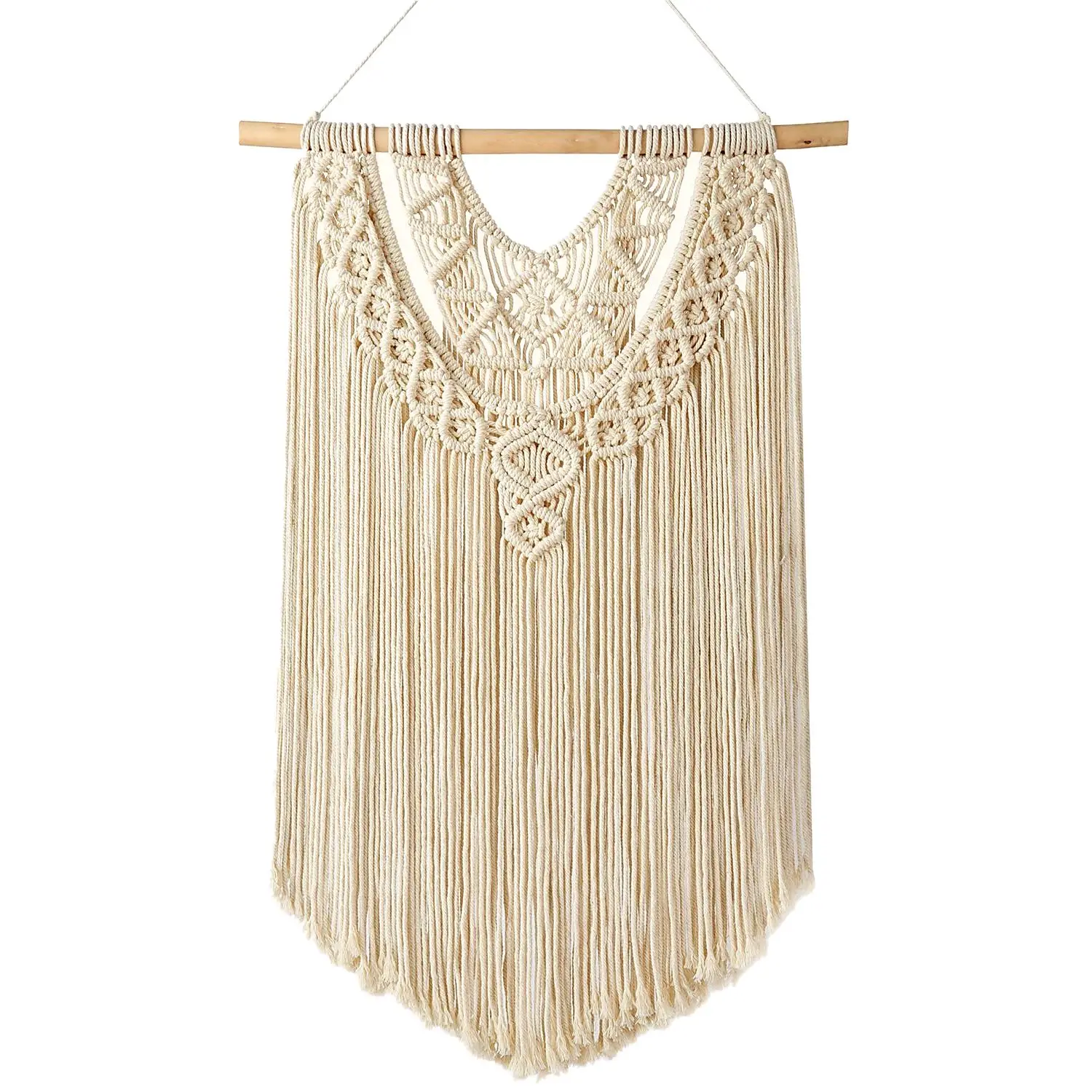 

Macrame Wall Hanging Driftwood Woven Wall Art Boho Home Decor 45cm x 60cm