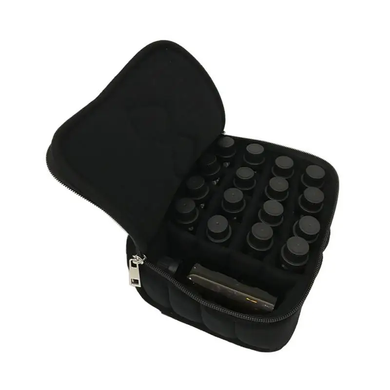 17 الشبكة زيت طبيعي حقيبة التخزين الفانيلا زيت طبيعي صندوق تخزين الكرة زجاجة واقية حالة المحمولة منظم مستحضرات التجميل