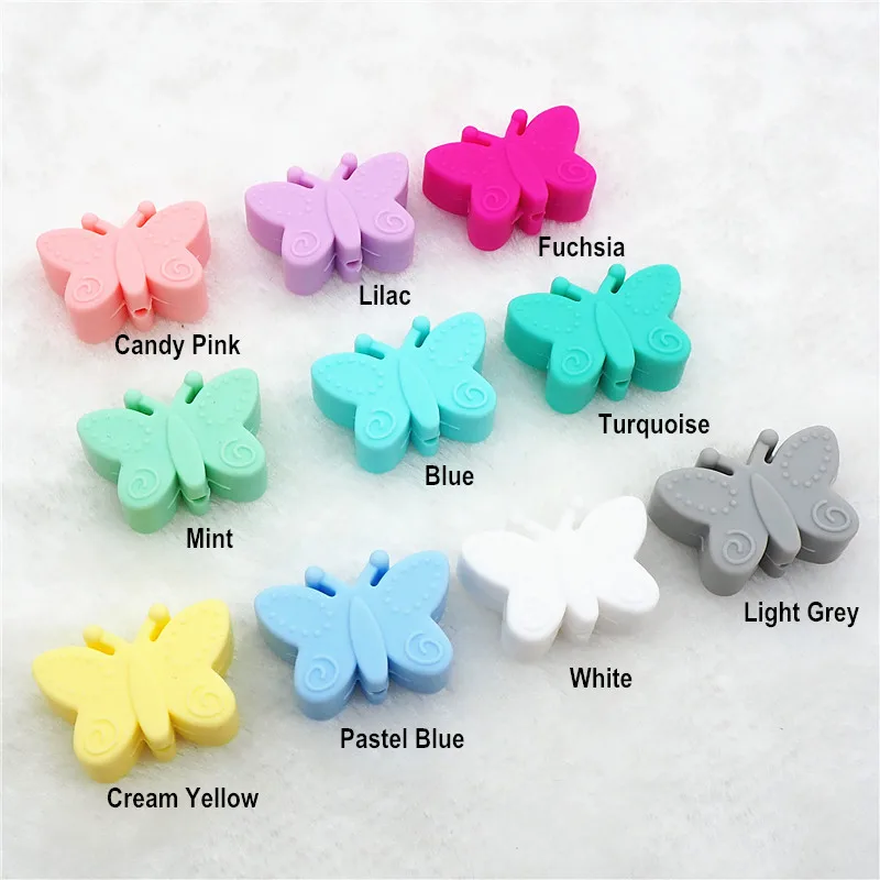 Silicone Mint Leopard Bow Beads CRAFT SUPPLY Silicone beads