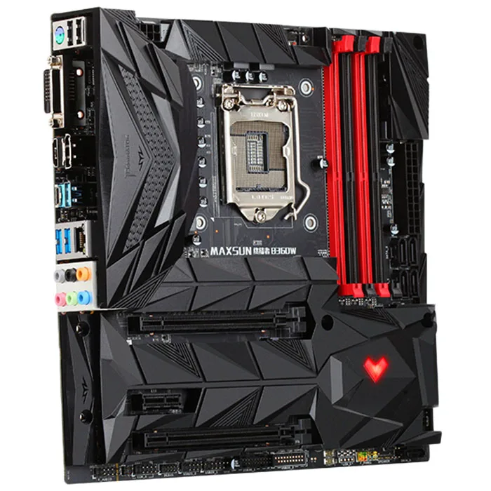 MAXSUN B360W MATX Материнская плата Intel B360 Чипсет LGA1151 USB3.1 двухканальный DDR4 Хами DVI DP Тип C