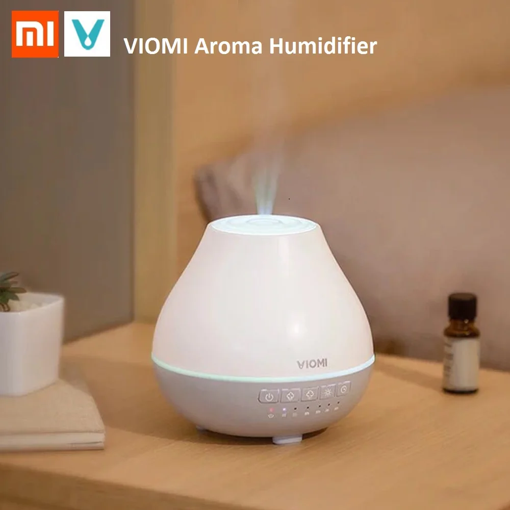 

Xiaomi Mijia VIOMI Aromatherapy Diffuser Ultrasonic Humidifier Air Purifier 4 Gear Timing Humidifier 200ml Water Tank LED Light