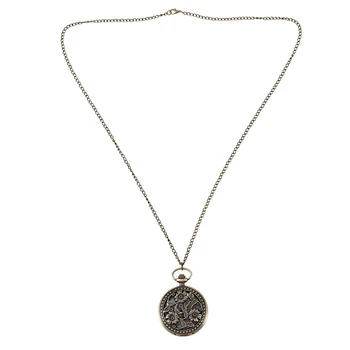 

Lotus Pocket Watch Three Lotus Vintage Pendant Sweater Chain Bronze Men's And Women's Pocket Watch