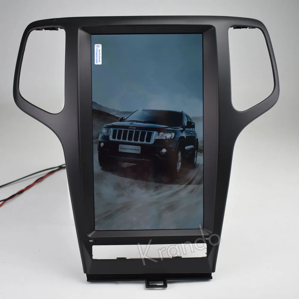 Best Krando Android 8.1 13.3" Tesla Vertical screen car radio gps navigation for 2011-2013 JEEP Cherokee  multimedia system WIFI 5