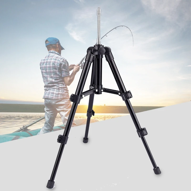 

HOT-Fish Light Tripod Bracket Aluminum Alloy Telescopic Fishing Tripod Holder Night Fishing Light Bracket Fishing Rod Support
