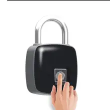 Электронный биометрический идентификационный портативный водонепроницаемый Противоугонный замок отпечатка пальца Умный Замок Печати пальца