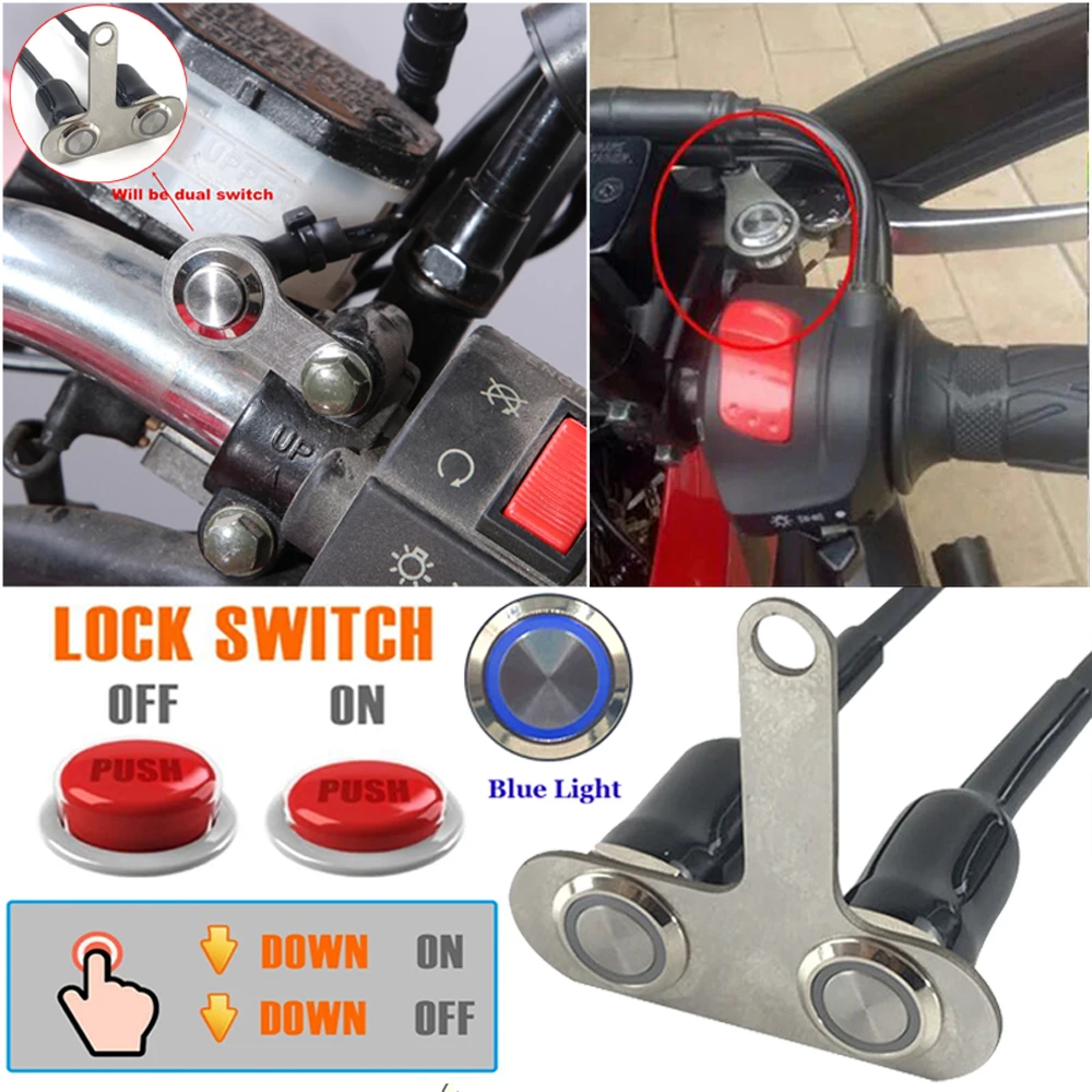 

Motorcycle Handlebar Mount Switch On/Off Engine Start Kill Control Dual Button