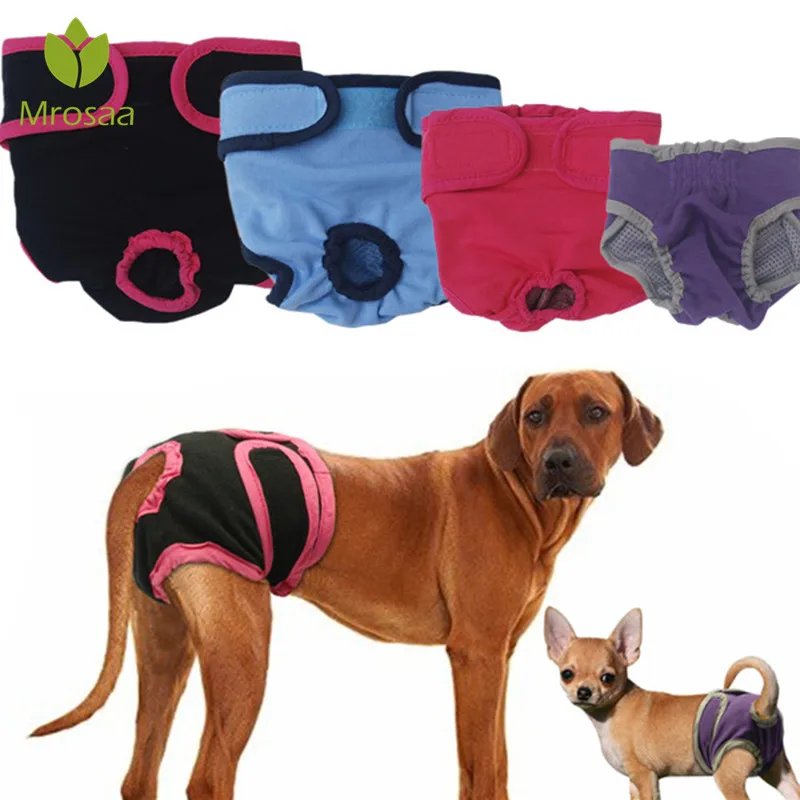 

Reusable Dog Pets Diaper Physiological Pants Washable Female Sanitary Pants Big Dog Pet Underwear Rompers pets Clothessize XS-XL
