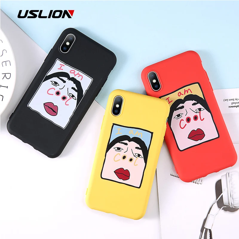 

USLION Funny Selfie Big Nostrils Phone Case For iPhone 6 7 8 Plus X XR XS Max Cases For iPhone 6 6S Plus Soft Silicon Back Cover