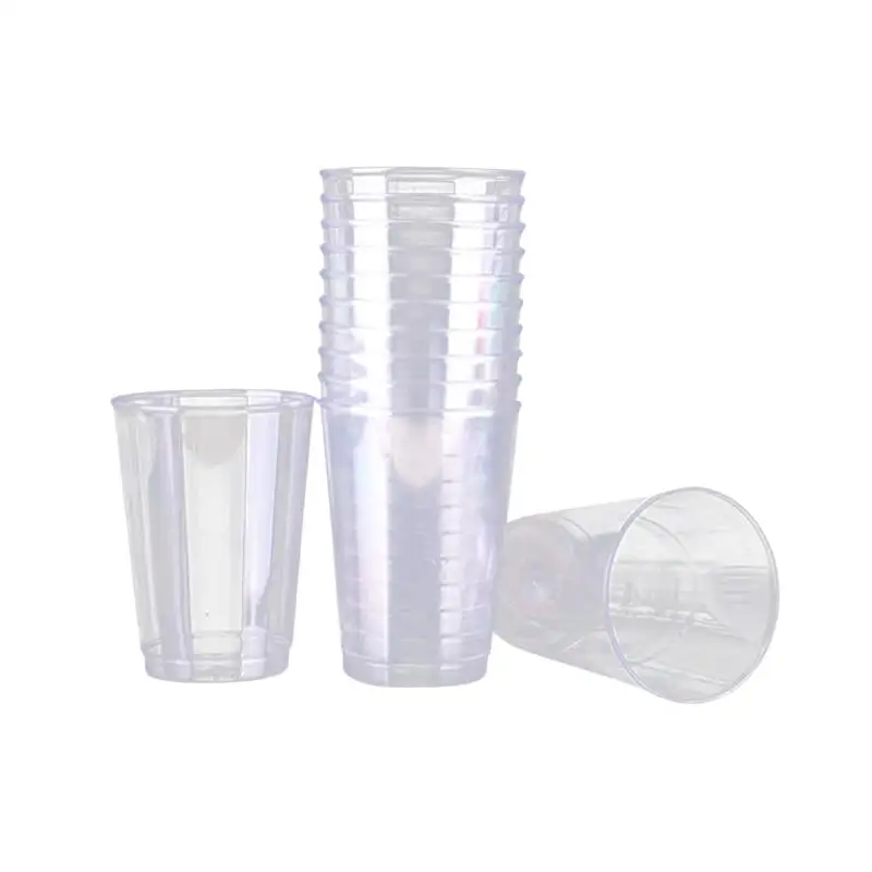 

20 Pcs 8OZ 250ML Disposable Transparent Hard Plastic Tasting Cups Thicken Drinking Cups Tumblers for Wedding Party