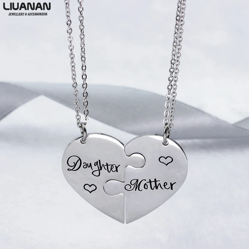 Ожерелье для мамы и дочки, комплект из 2 украшений «Мама и я», «Мама, мама мини», мама и дочь, нержавеющий кулон, ожерелье s
