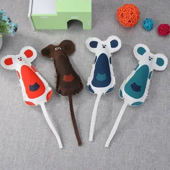 

Cat Toys Canvas Mouse Sound Toys Catmint Catnip Squeaky Pet Chew Interactive Toy Playing Training Products