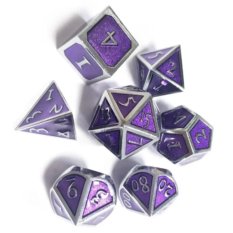 7 قطعة/المجموعة جديد D & D المعادن النرد ل الزنزانات & التنينات الإبداعية RPG النرد مجلس لعبة إمدادات الرقمية النرد الترفيه اكسسوارات