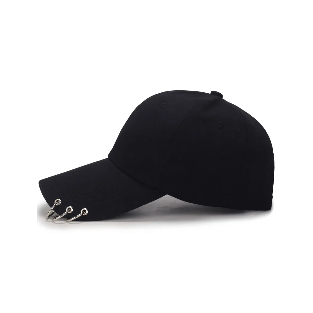 Kpop бейсбольная кепка Женская Мужская хип хоп железное кольцо Snapback Hat Beanies унисекс