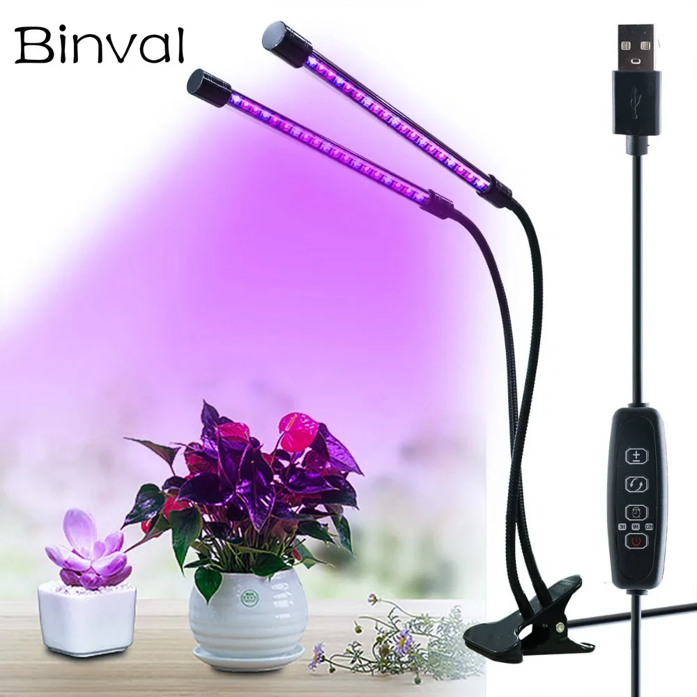 

Binval 20w Led Grow tent Light Usb Phyto Lamp Full Spectrum For Dual Head Indoor Greenhouse Plants Hydroponics Flower Grow Light