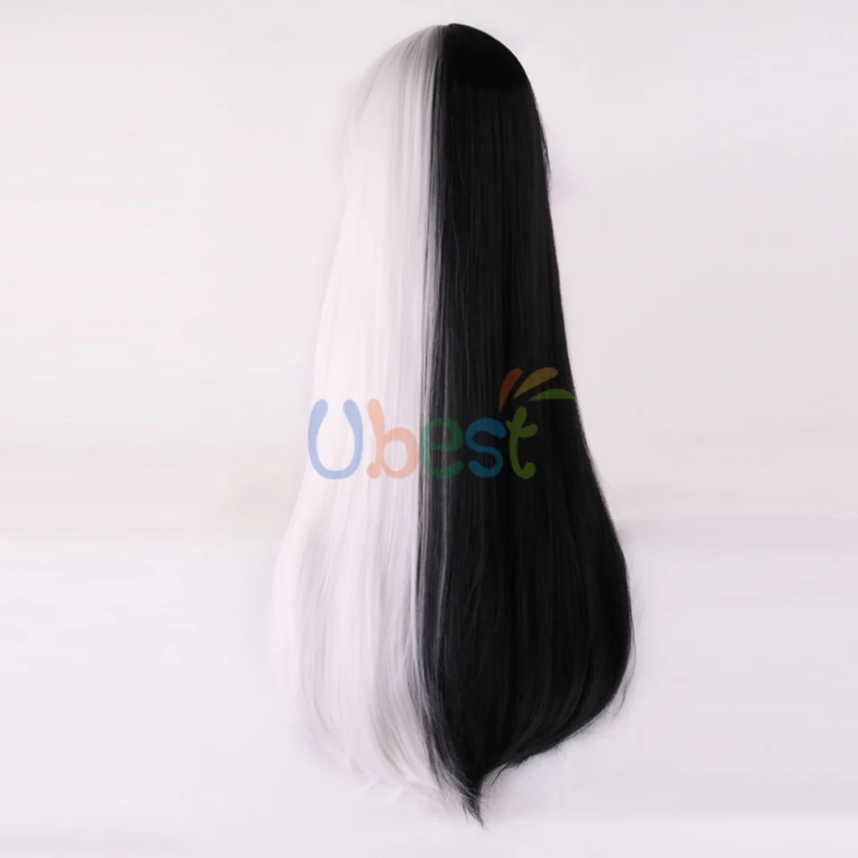 Sia Furler Long Straight Half Black Half White Wig Aliexpress