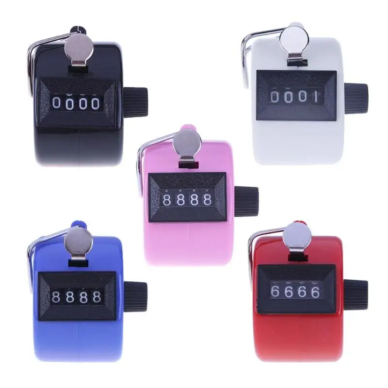 

Hand Held Counter 4 Digit Number Counters Plastic Shell Finger Display Manual Counting Tally Clicker Timer Golf Points Clicker