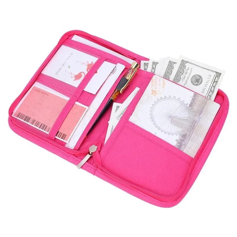 SNUGUG Passport Documents Package Travel Bag Pouch Passport ID Credit Card Wallet Cash Holder Organizer Case Box Storage Bag