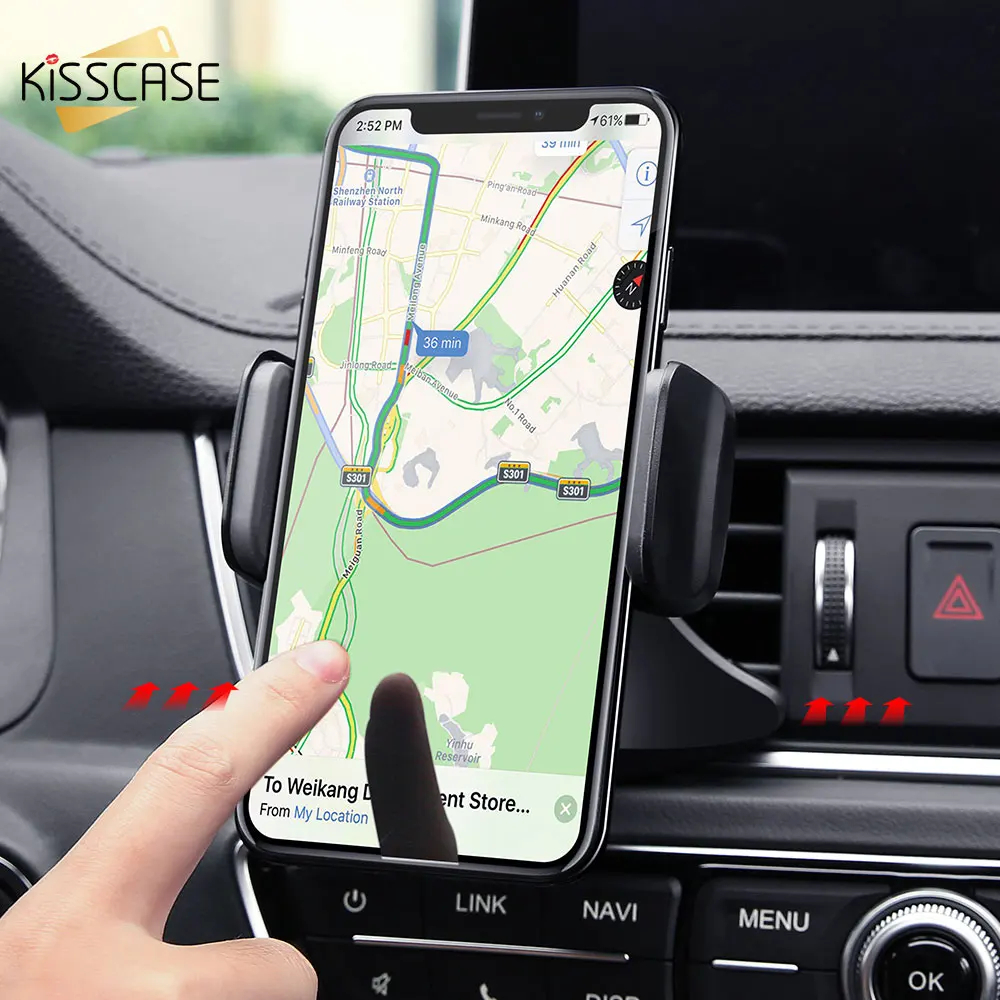 KISSCASE Универсальный Автомобильный держатель для телефона CD слот алюминиевая