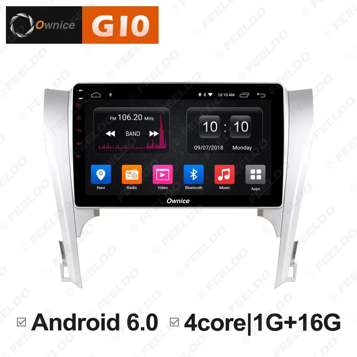 

FEELDO 10.1 "2.5D Nano IPS Screen Android 6.0 Octa Core/DDR3 2G/32G/4G LTE Car Media Player For Camry 2012 (Camry v50)