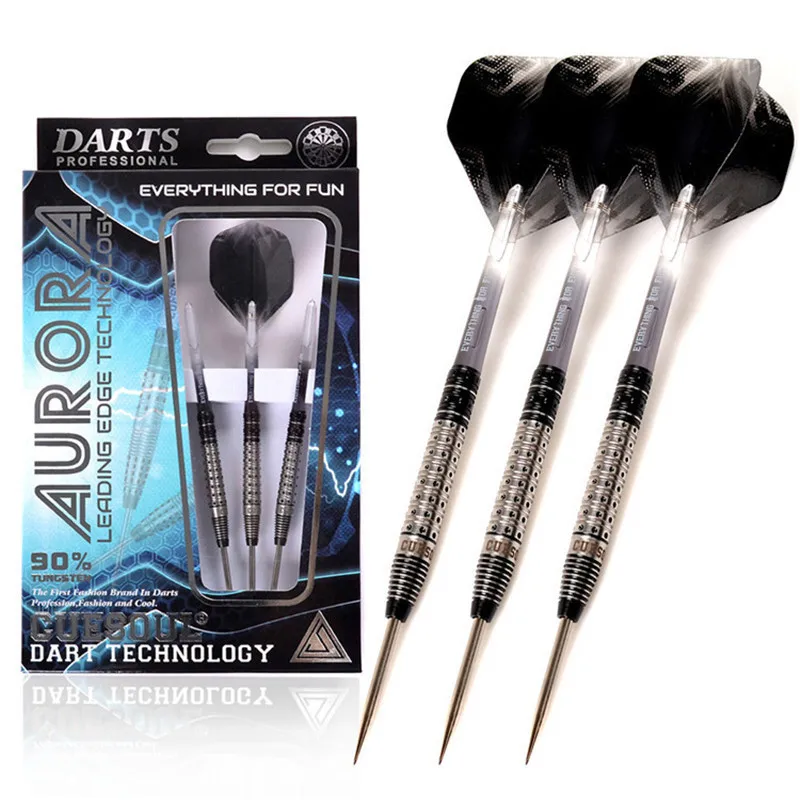 

CUESOUL 3pcs/set 23g 145mm Tungsten Steel Tip Darts With 90%Tungsten Steel Barrel And Translucent Dart Shafts And Flights