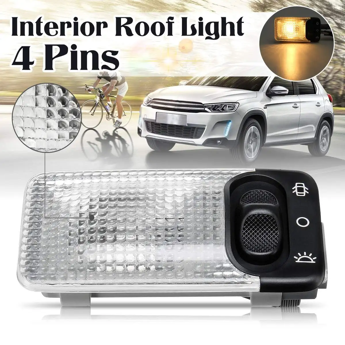 

Car Reading Light Auto Interior Dome Lamp For Peugeot Partner 107 108 206 CC 207 For Citroen C2 #6362AC 6362P3 6362K9