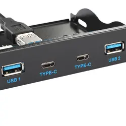 3,5 дюймов расширения ячейка для дискет Передняя панель 2 USB 3,0 с Тип C (Gen 1) концентратор