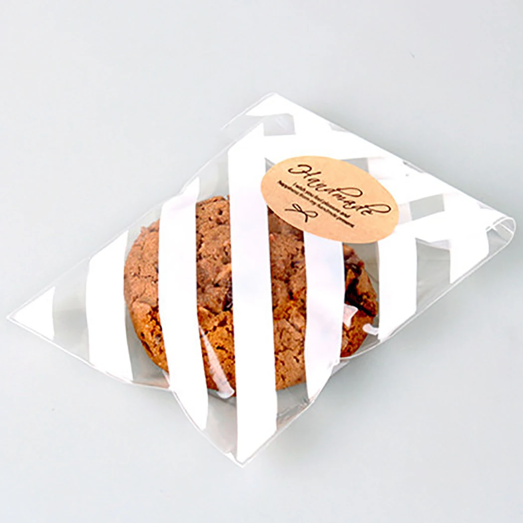  100PCS Cute Flat Cellophane Treat Bag Cookie Candy Gift Bags for Candy Biscuits Snack Baking Packag - 32951500769