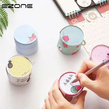 

EZONE Cute Sticky Notes Kawaii Cup Shape Creative Fruit Memo Pad Adhesive Sticky Notes 400Sheet Korean Student Stationery Supply
