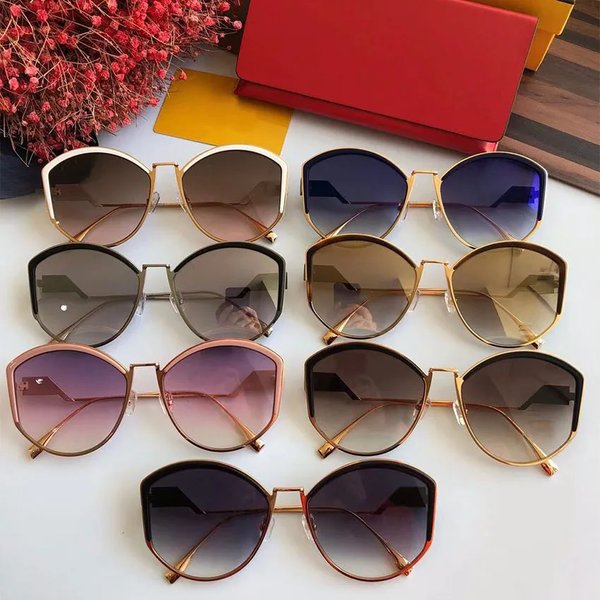 Marke Sonnenbrille navy Cat Eye Vintage Uv400 Brillen light Spiegel Designer Frauen So Grey gold Für Retro amp; pink Qualität silver Sams Gray white Mode Frau Hohe nEq4wXzI