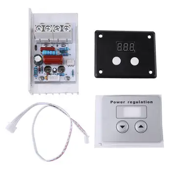 

AC 220V 10000W SCR Digital Control Electronic Voltage Regulator Speed Control Dimmer Thermostat Digital Meters Power Supply