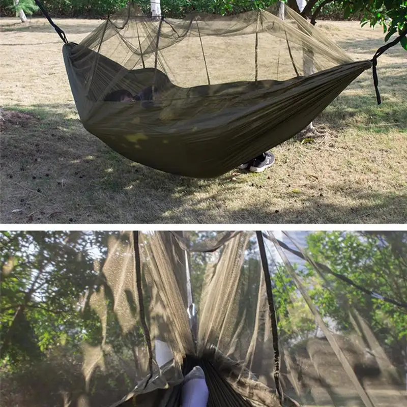 Large Outdoor Mosquito Net Parachute Hammock 1-2 Person Hanging Sleeping Bed for Camping Backpacking Travel Beach 260x140CM new Large Outdoor Mosquito Net Parachute Hammock 1-2 Person Hanging Sleeping Bed for Camping Backpacking Travel Beach 260x140CM new
