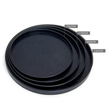 21/24/27/30cm круглая Форма "Китайский кун-фу" Чай лоток ЗАКУСКА для кофе-брейка Еда еды поднос древесины лоток