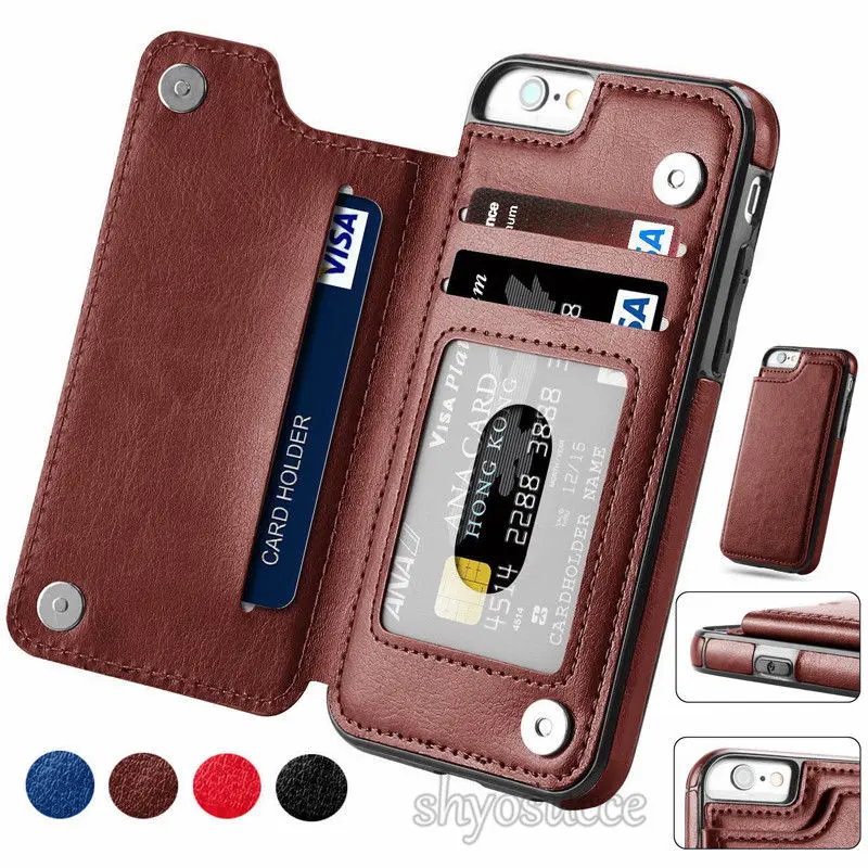 

For iPhone XR XS X XS MAX Case Cover PU leather flip case For iPhone 6 7 8 Plus Phone Case with Card Holder Magnetic