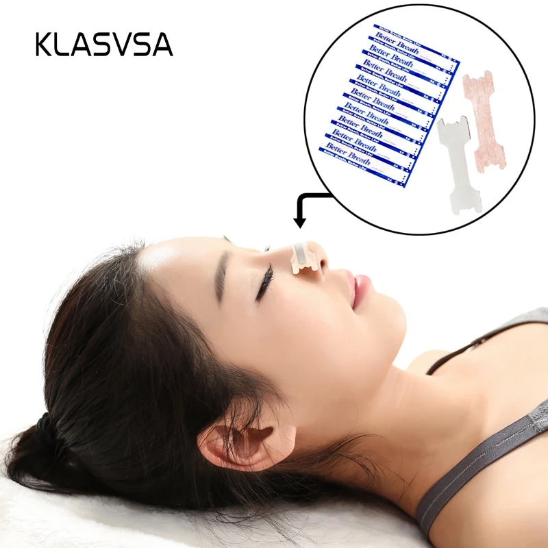 

KLASVSA 100 pcs/pack Nasal Strips (Small/Medium) Better Breathe Anti Snoring Sleeping Reduce Snoring Aid Device Health Sleep
