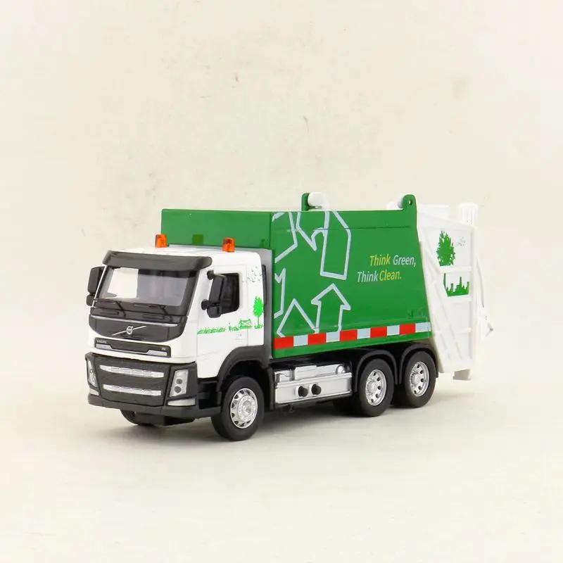 Масштаб 1:50/литая модель/мусоровоз Volvo/Инженерная игрушка/звук и