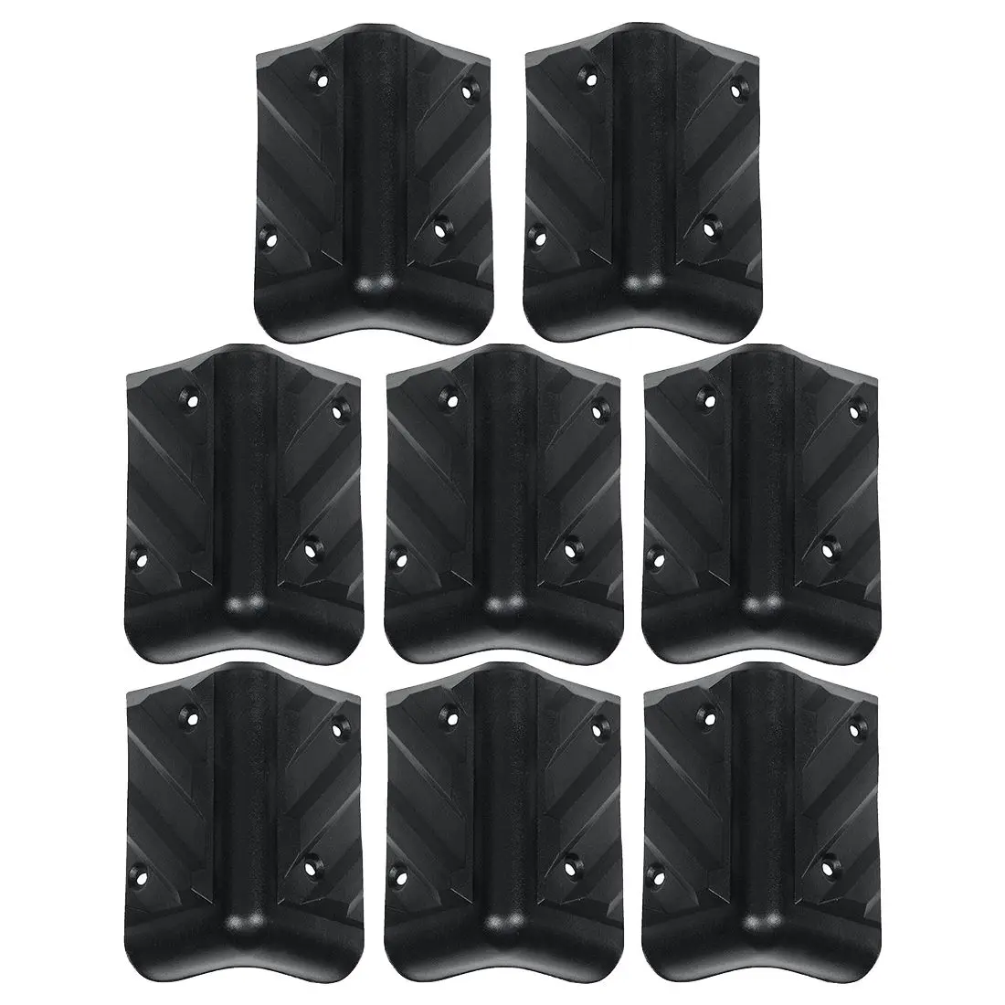 

RH-1610-8-A Stackable Chevron Corner Durable HDPE Plastic Case, Set of 8