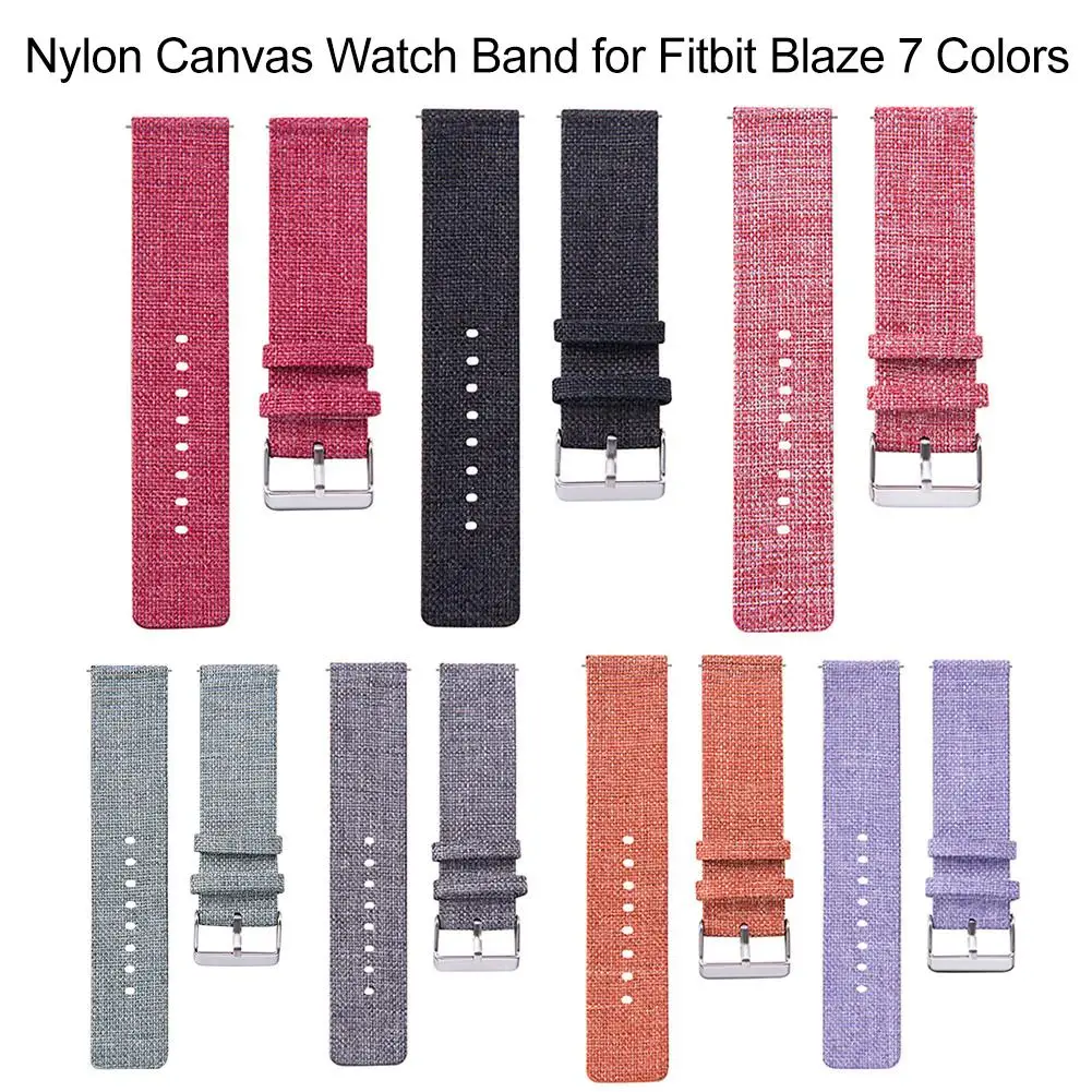 

Buckle Nylon Canvas Watch Band Wrist Straps for Fitbit Blaze Smart Watch 7 Colors Available