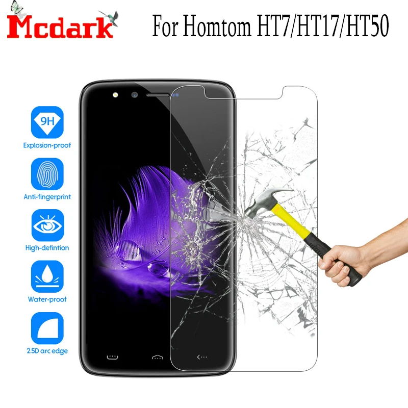 Mcdark 2.5D с уровнем твердости 9H закаленное Стекло для Homtom HT7 HT17 Экран протектор 5